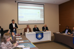 Evento em São Paulo de Comemoração de 30 anos da Constituição Federal / Cumprir e Fazer Cumprir a Constituição! Mesa formada por Dr. Caio Silva Martins – Presidente do Conselho Curador da FDC, José Maria Eymael – Presidente Nacional DC e Professor Lindberg Clemente de Morais Presidente da Executivo da FDC